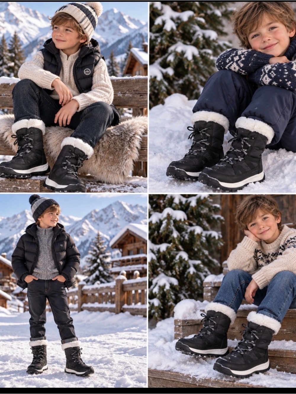 🔥SOREL sz3 kids unisex waterproof fur lined Whitney boots PriceFirm